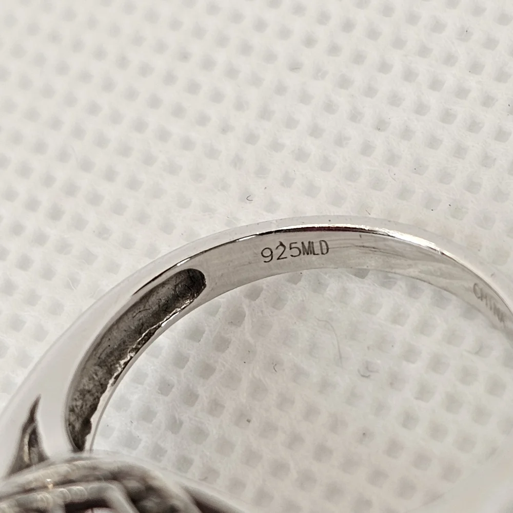 Genuine Rarities Carol Brodie Ruby, Champagne Diamonds & Blue Topaz Sz 7.75 - Picture 11 of 17